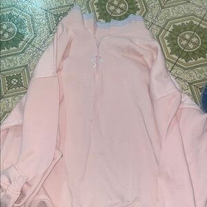 Pink Half-Zip Sweatshirt
